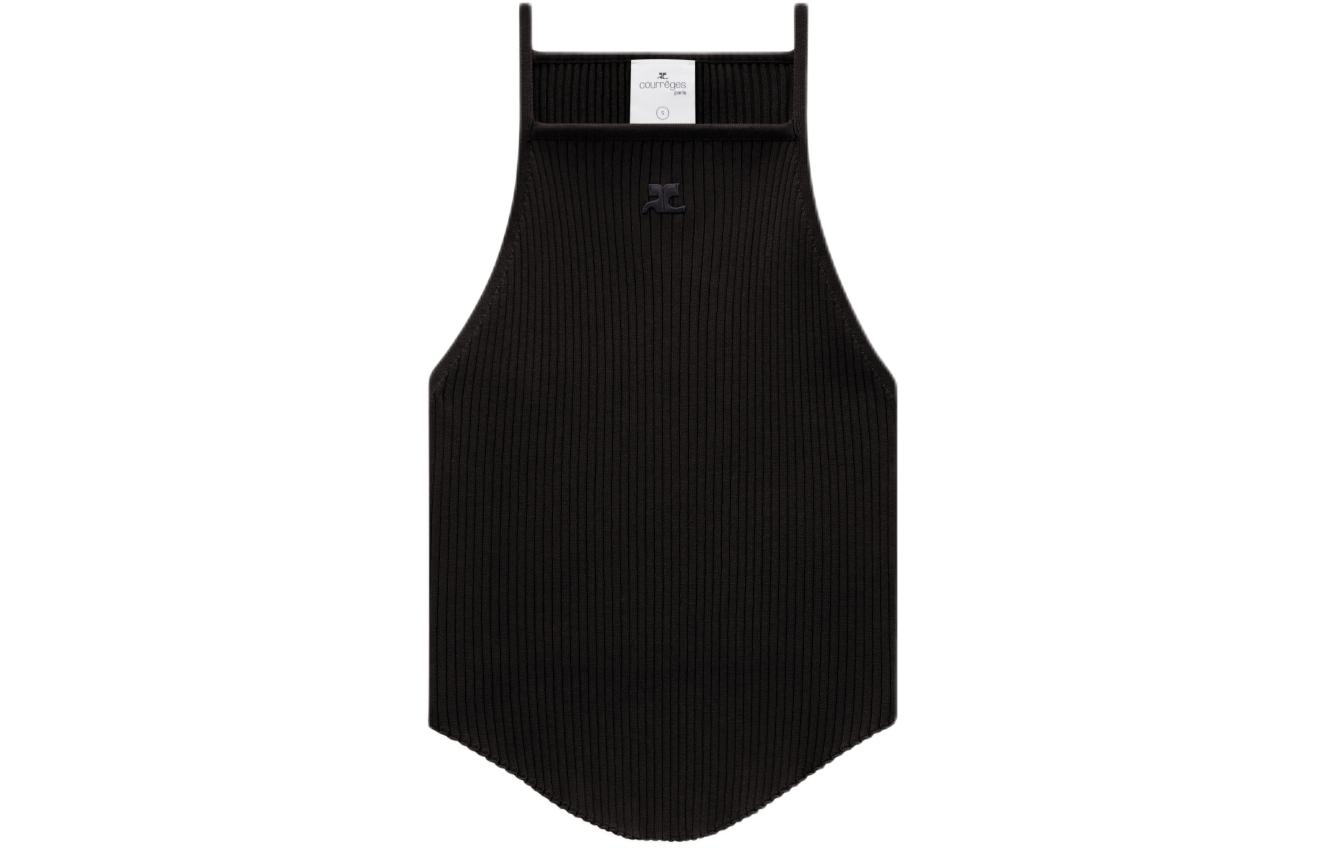 

Топ из трикотажного полотна Courrèges Holistic Rib Knit COURREGES, черный