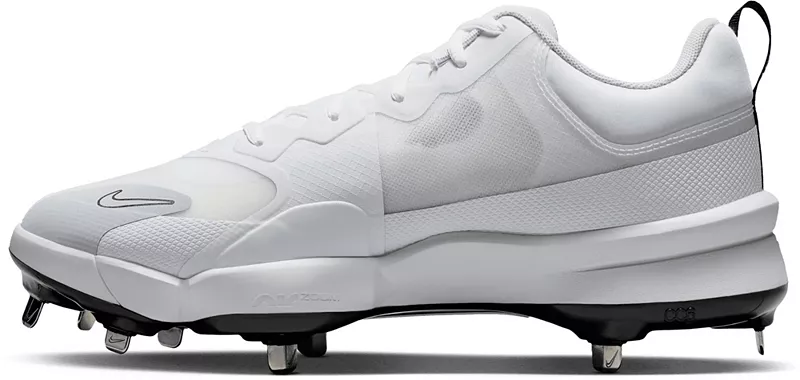 Мужские металлические бейсбольные бутсы Nike Force Zoom Trout 9 Pro, цвет White/Black/Pure Platinum — фото 3