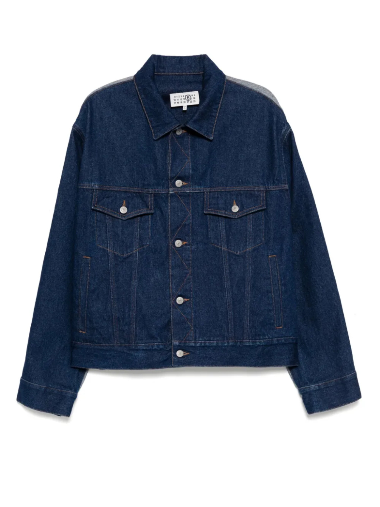 

Заплатанная джинсовая куртка MM6 Maison Margiela, синий