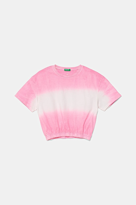 

Детская хлопковая футболка United Colors Of Benetton, розовый