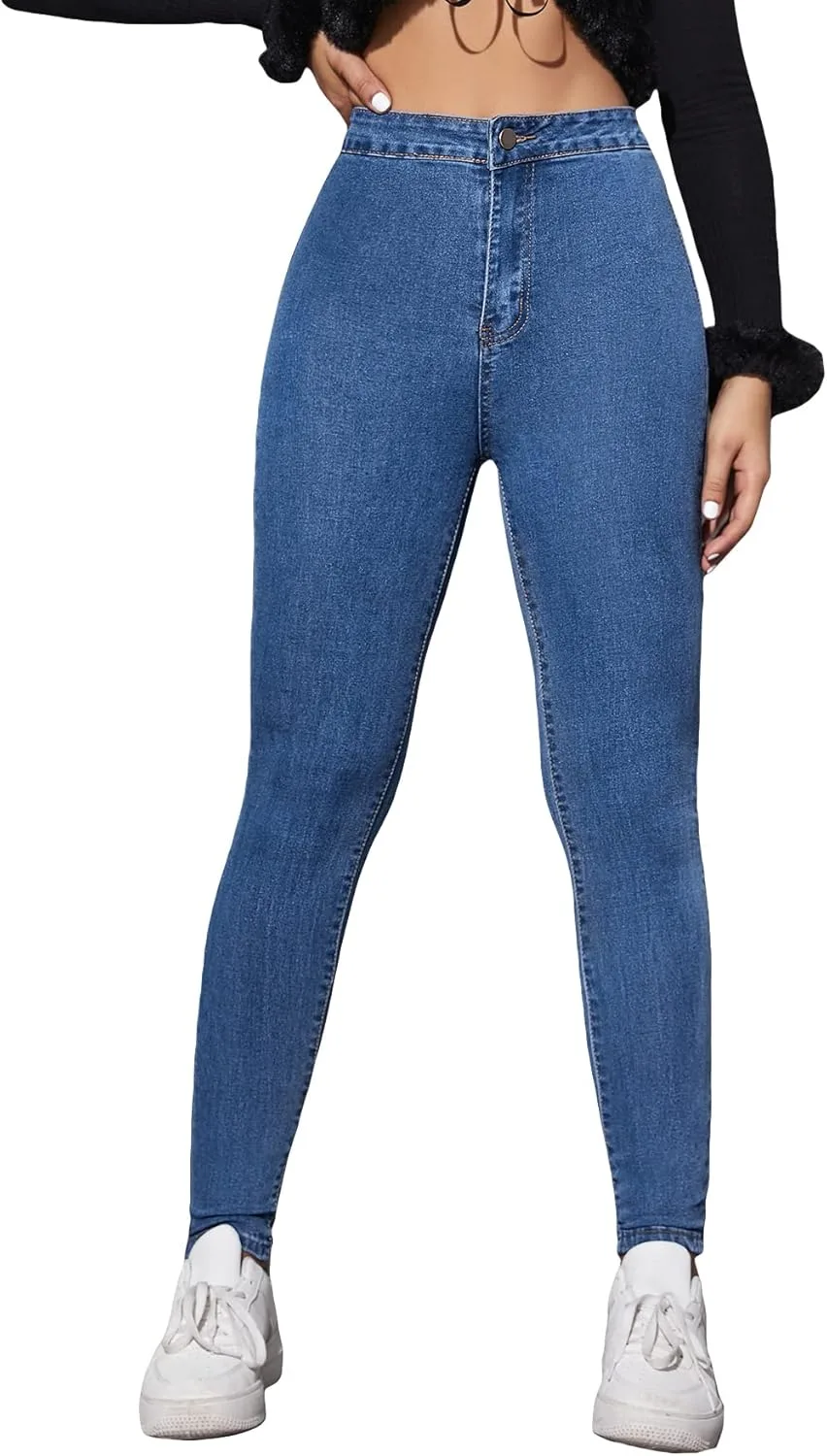 

Женские джинсы Floerns High Waist Skinny с карманом