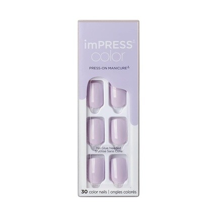 

Накладные ногти Kiss Color Purefit Technology Короткая длина с изображением Purplect Маникюр, Impress