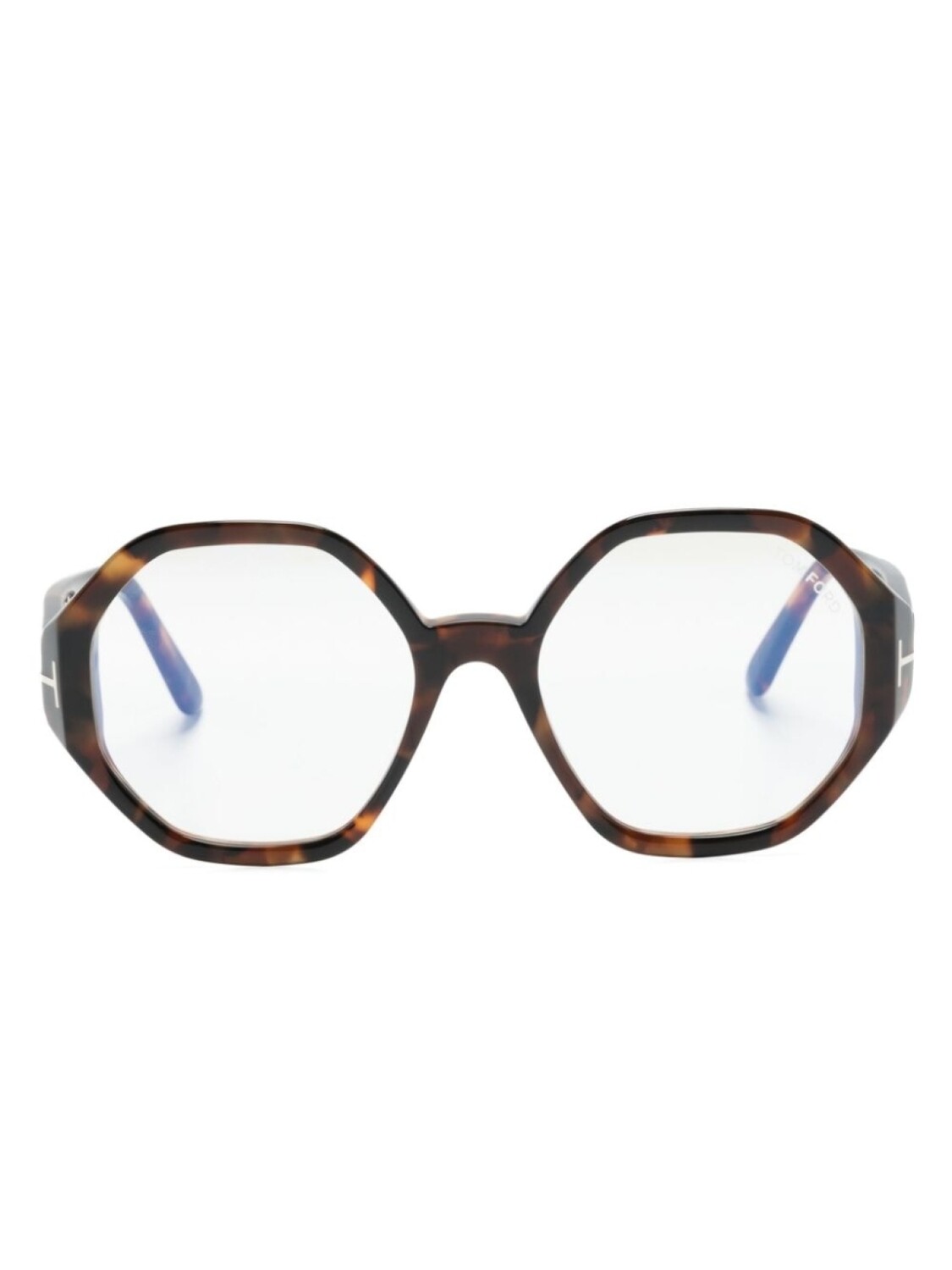 

TOM FORD Eyewear очки в геометричной оправе, коричневый