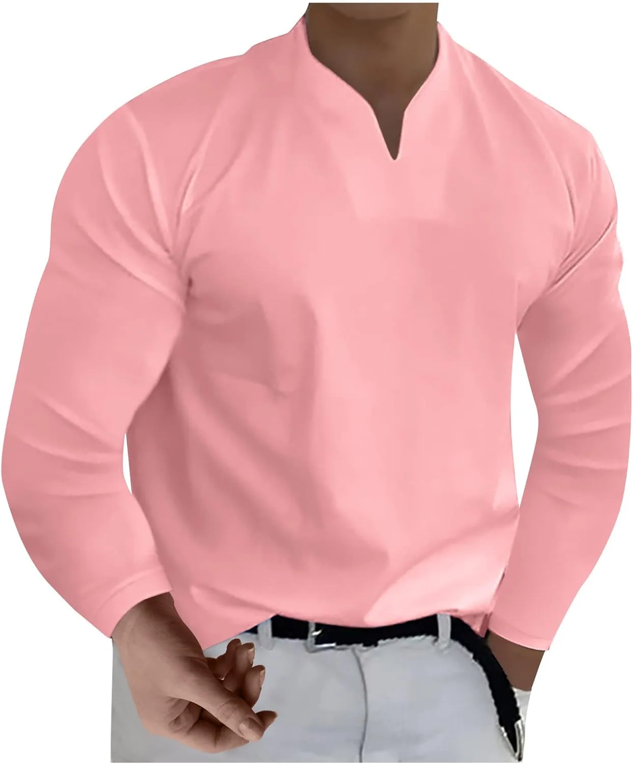 

Ymosrh мужская футболка-поло с длинным рукавом, M-5XL