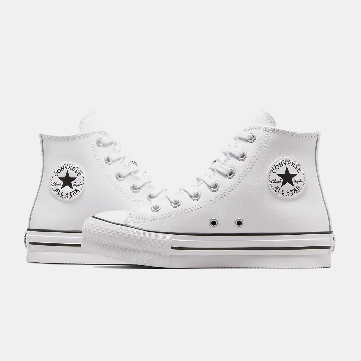 Converse Chuck Taylor All Star Collection Eva Lift кожаные высокие повседневные кеды для детей, белый — фото 3