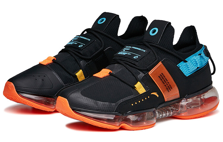 

Коллекция беговых кроссовок для бега для мужчин с низким верхом черного/оранжевого/синего цвета Anta