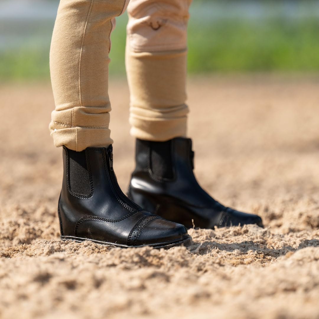 Детские сапоги для верховой езды TuffRider с передней молнией | Прочные, водоотталкивающие сапоги для верховой езды для детей, легко чистятся, мокко — фото 2
