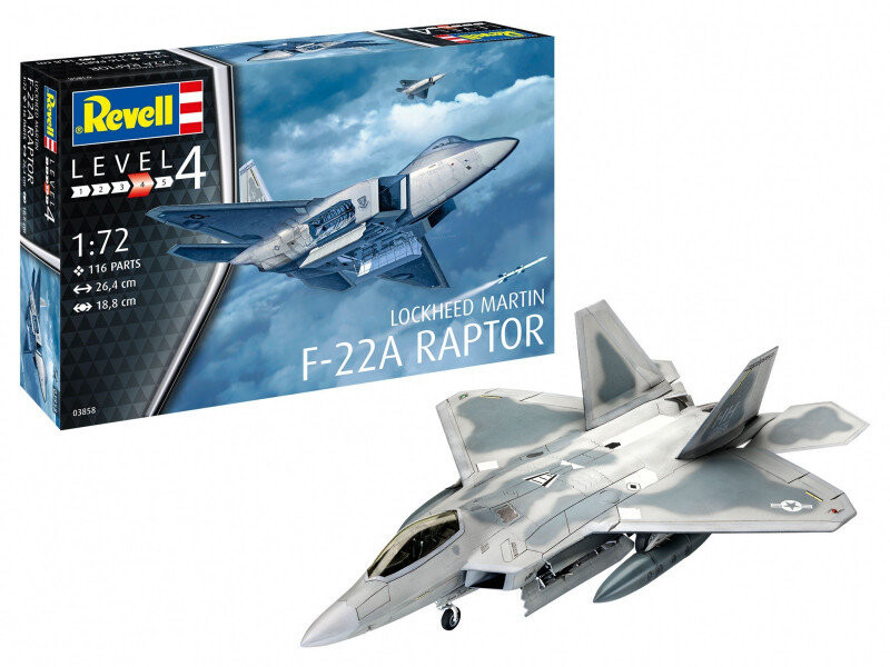 

Revell, Lockheed Martin F-22A Raptor, Модельный комплект, 14+