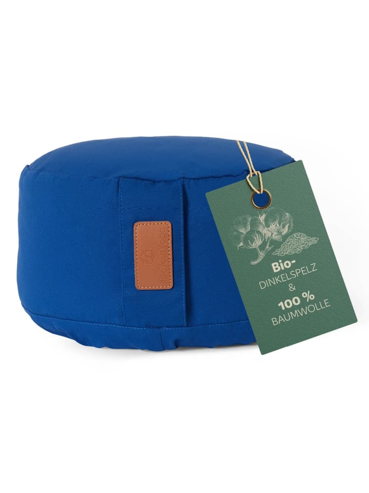 

Lumaland #ЗанимайтесьЙогой Подушка для йоги Вишну - наполнена органической шелухой полбы - круглая, 30 x 30 см