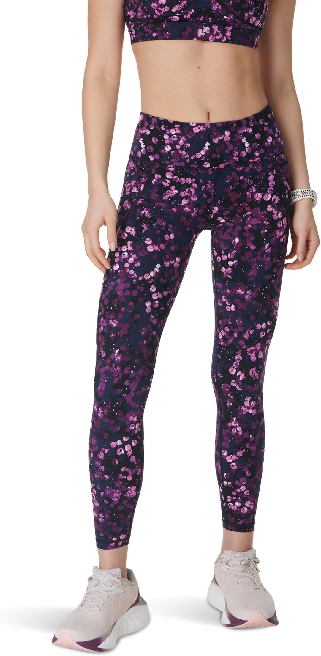

Брюки Sweaty Betty Power 7/8 Workout Leggings, цвет Purple Lilypad Print