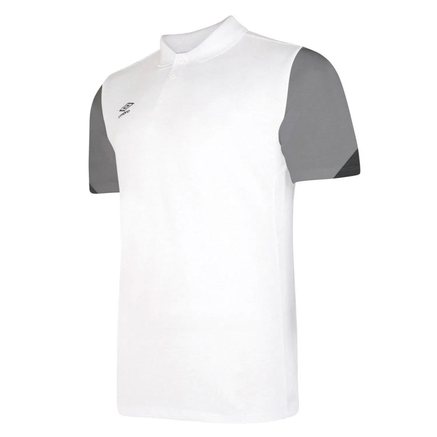 Футболка-поло для мальчиков с контрастными рукавами Umbro, белый