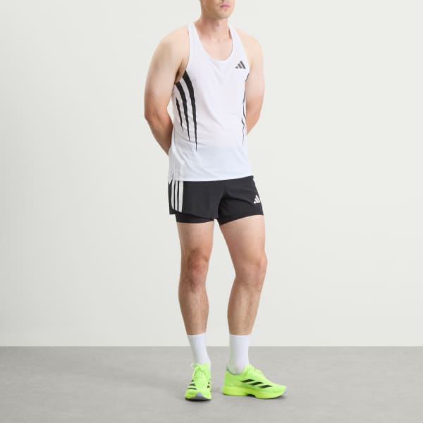 Беговые шорты Adizero 2-в-1 с гелевыми карманами Adidas, черный — фото 4