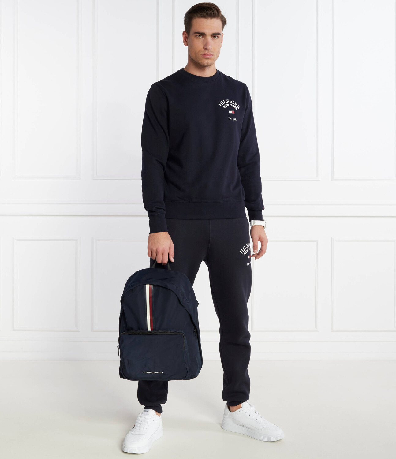 Толстовка Tommy Hilfiger WCC ARCHED VARSITY Straight fit, темно-синий — фото 2