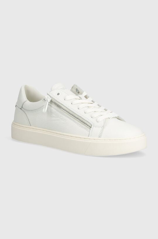 

Кожаные кроссовки LOW TOP LACE UP W/ZIP Calvin Klein, белый