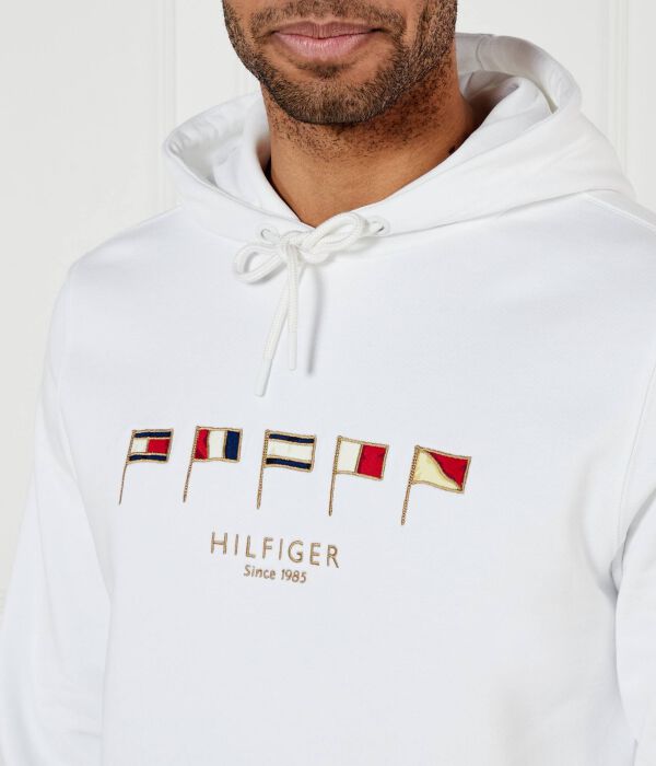 Толстовка мужская Tommy Hilfiger с флагами, белый — фото 4