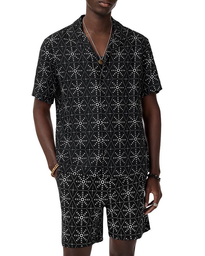 

Дэн Печатная Кэмп Рубашка John Varvatos, черный