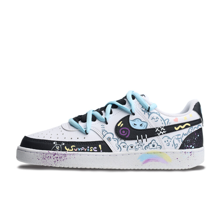 

Кроссовки Nike Court Vision 1 Skateboarding Shoes Unisex Low-top White/black, черный