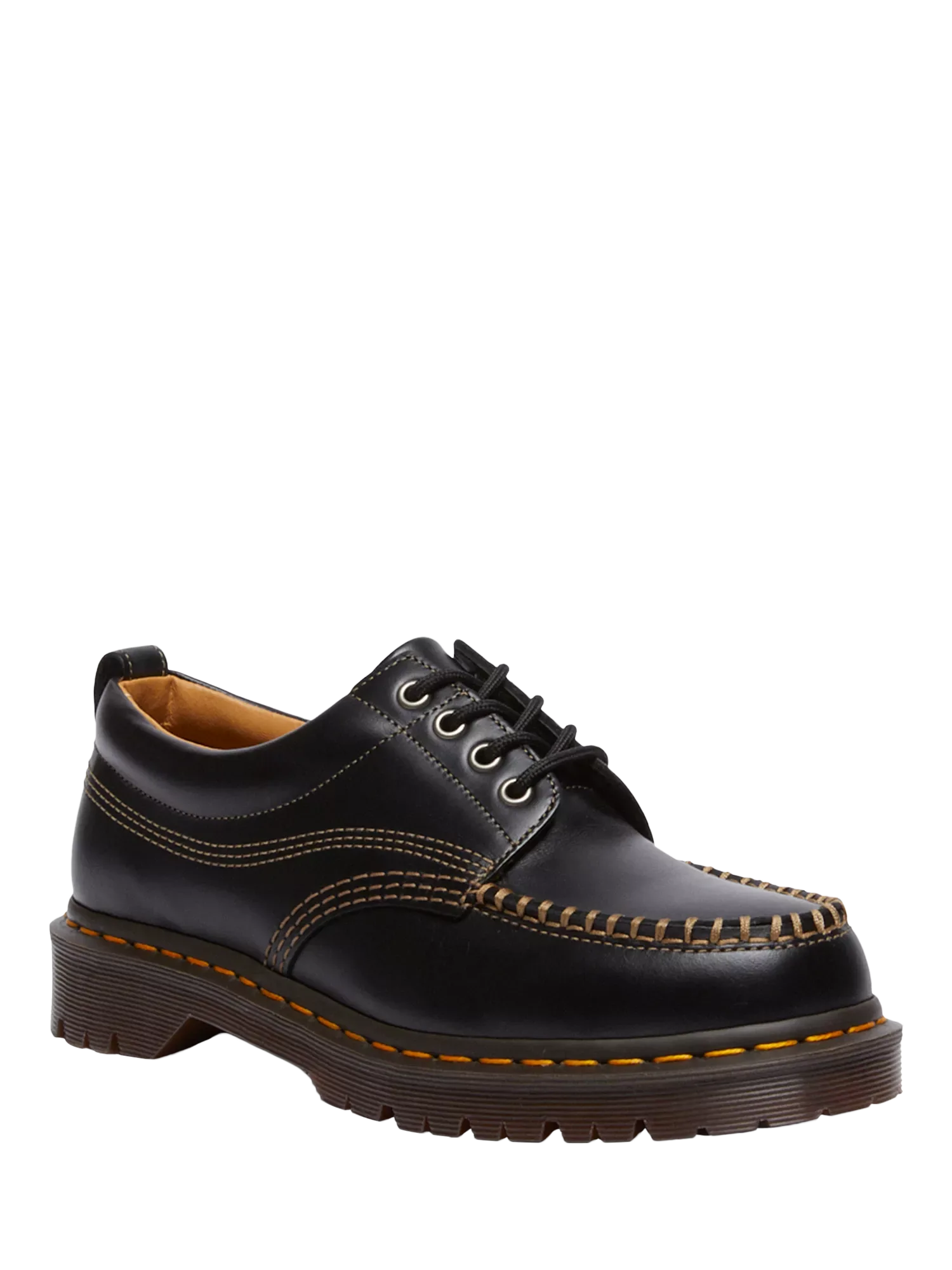 Кожаные лодочные туфли Lowell, черные, аналиновые Dr. Martens — фото 2
