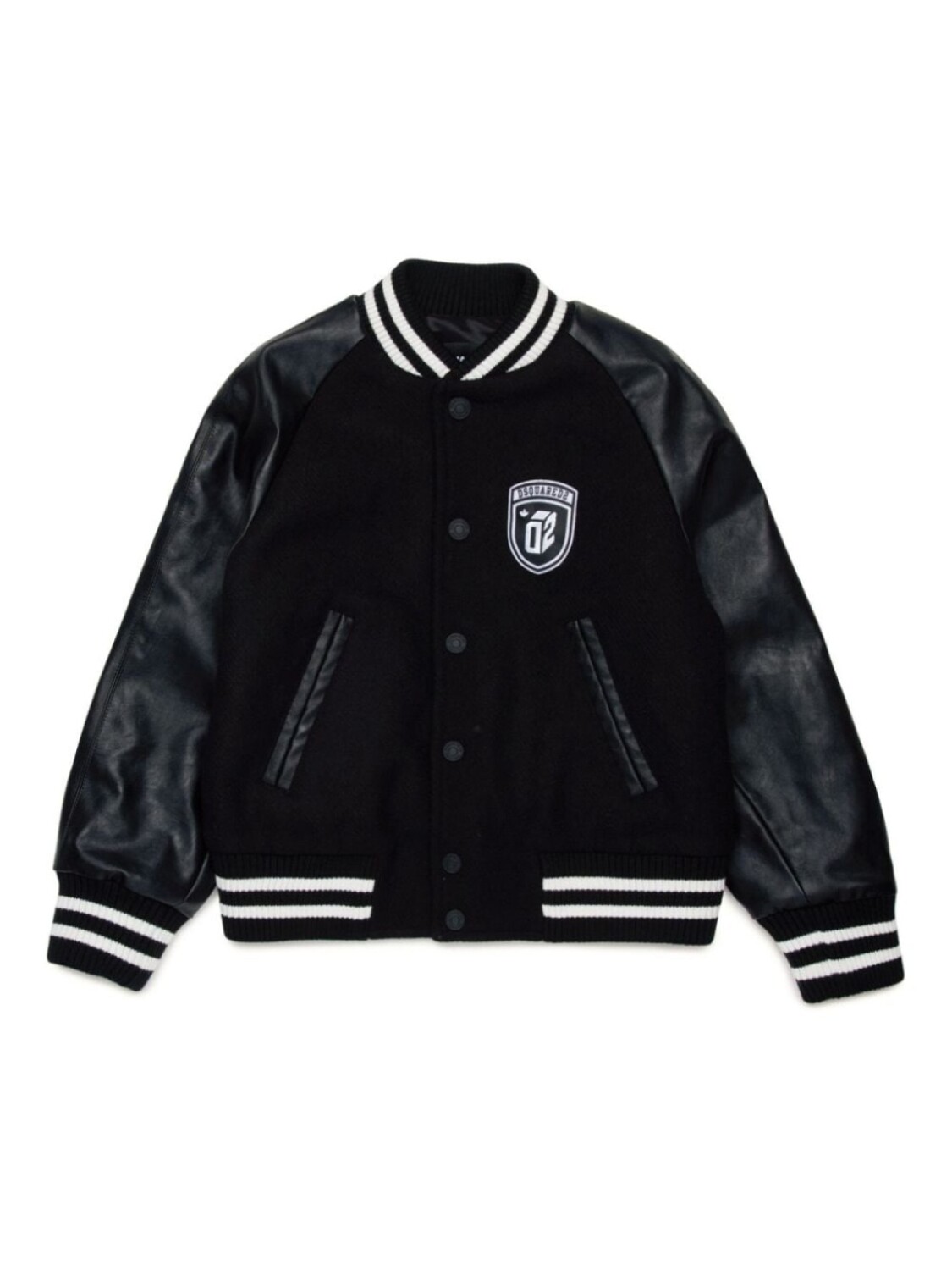 

DSQUARED2 KIDS бомбер с контрастными рукавами, черный