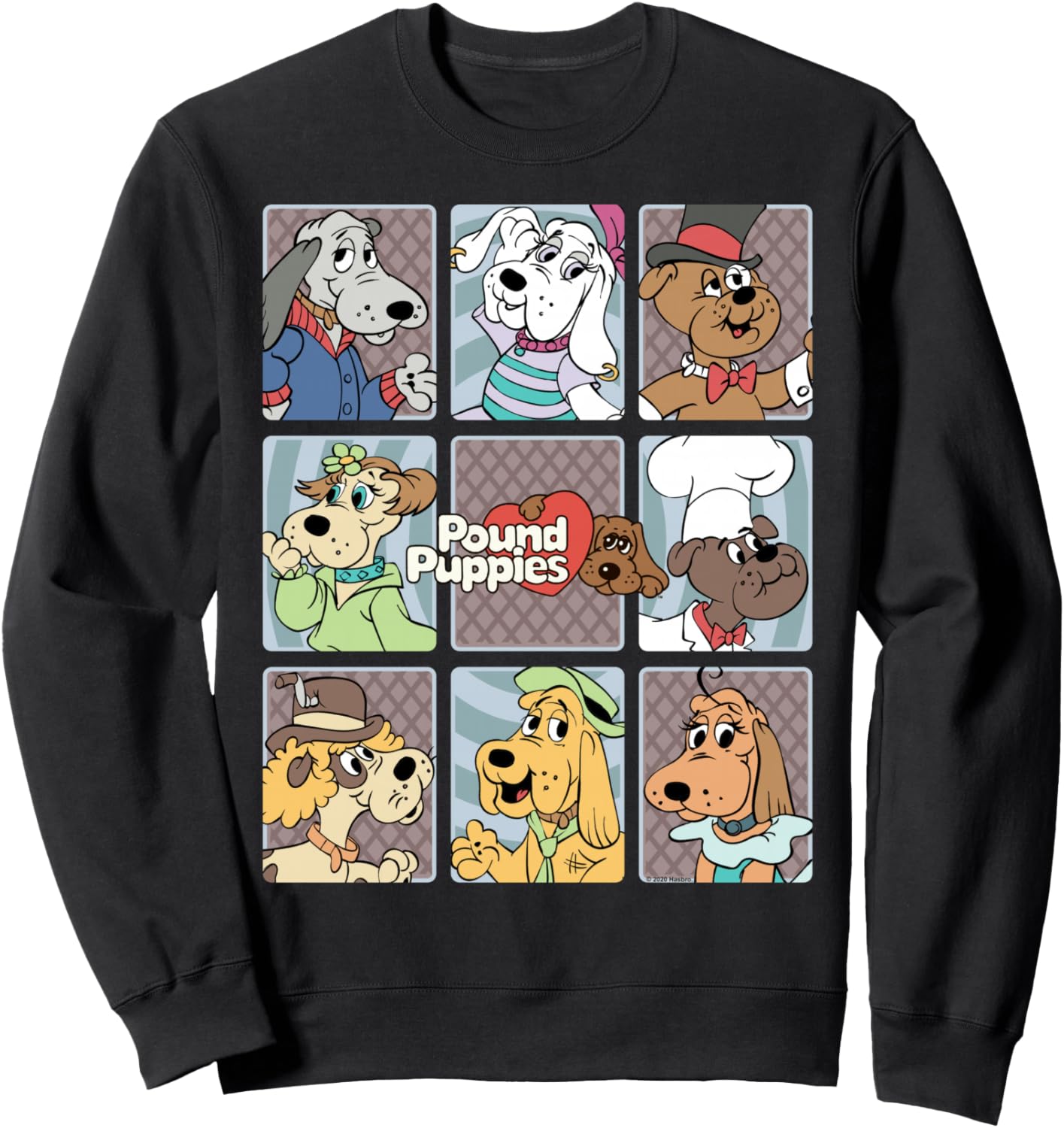 

Толстовка с винтажной тематикой коллекционных карточек Pound Puppies, черная, размер S, Черный, Толстовка с винтажной тематикой коллекционных карточек Pound Puppies, черная, размер S