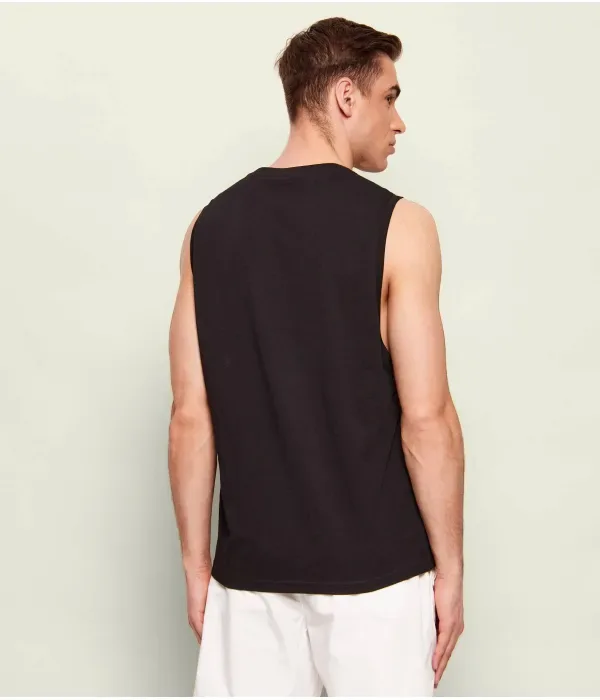 Майка regular fit Emporio Armani, черный — фото 3