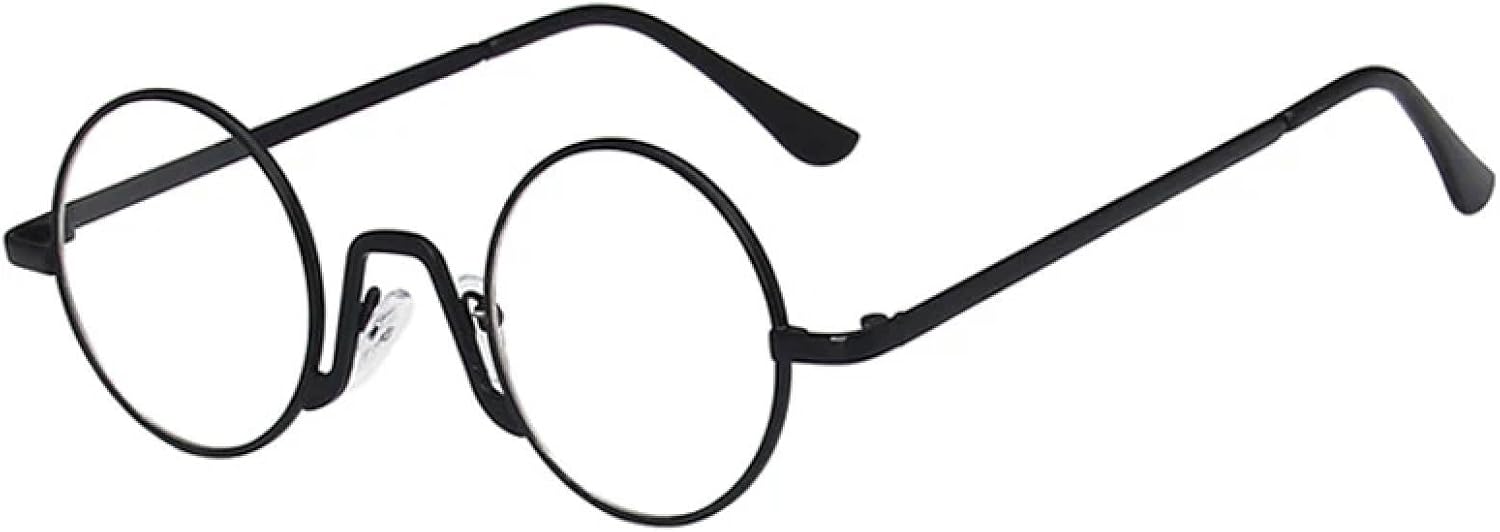 

Солнцезащитные очки с защитой от УФ-излучения UV400 | Маленькие круглые, в стиле панк, металлические, черные | Для женщин и мужчин, для занятий спортом на открытом воздухе и вождения DSVIGF, Black-clear