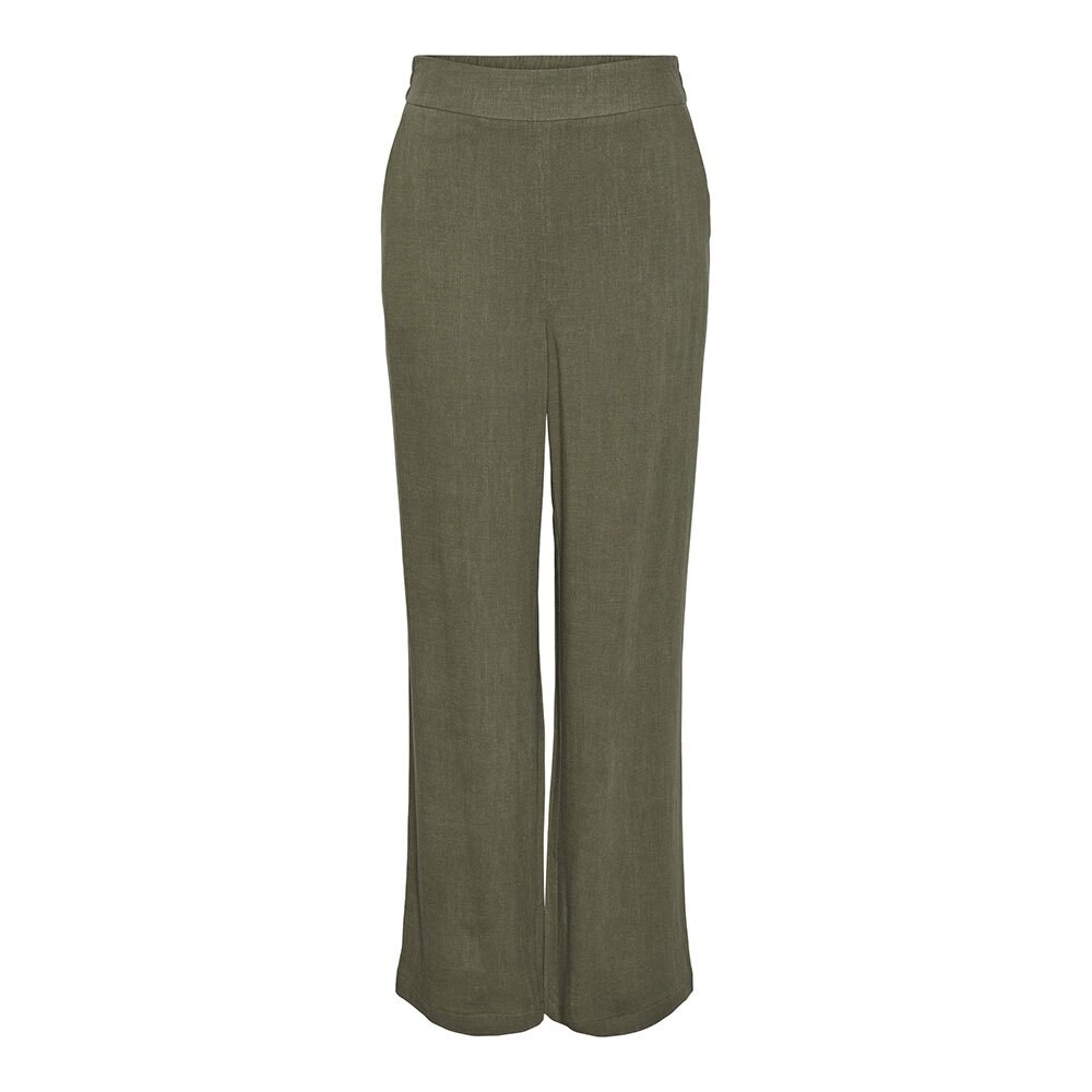 

Брюки Pieces Vinsty high waist, зеленый