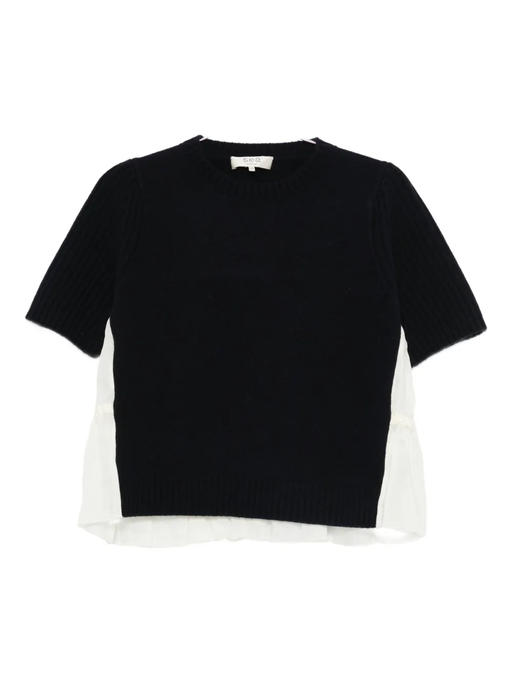 

Вязаный топ с оборками Sea, черный