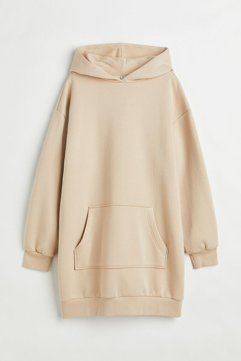 

Платье-толстовка с капюшоном H&M, бежевый