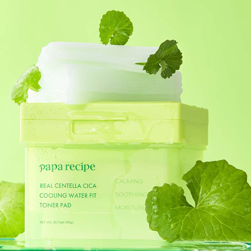 Набор Papa Recipe — Охлаждающие и освежающие ватные диски Centella для успокоения и увлажнения кожи, 80 шт , two-piece set: echinacea cool touch — фото 4