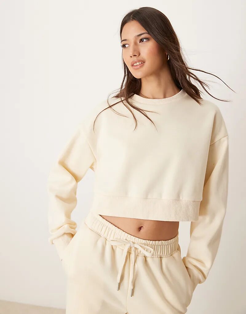 

Укороченная толстовка для отдыха кремового цвета Urban Threads