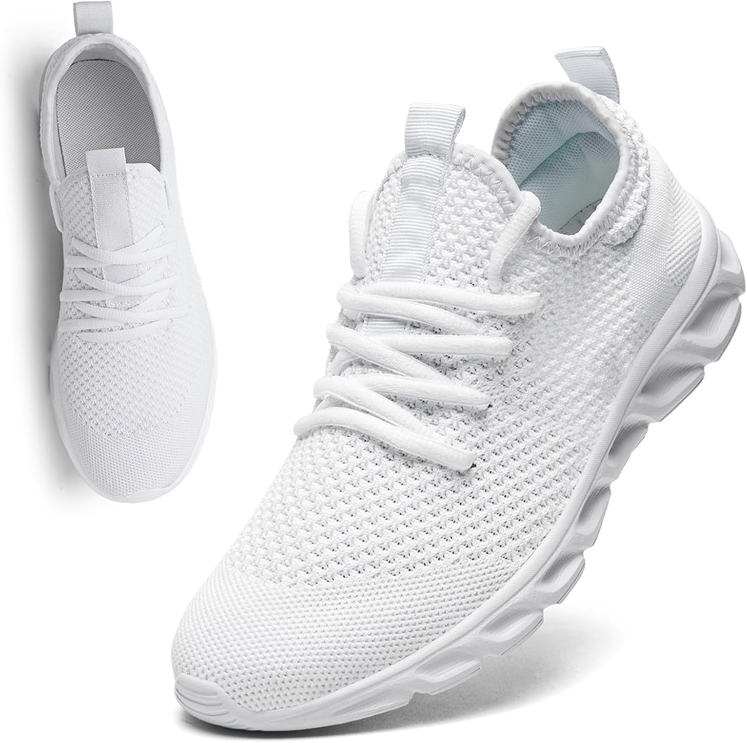 

Женские и мужские беговые кроссовки, теннисные кеды, обувь для спортзала, удобная обувь без шнурков, унисекс, для тренировок и ходьбы Vlhgcg, белый