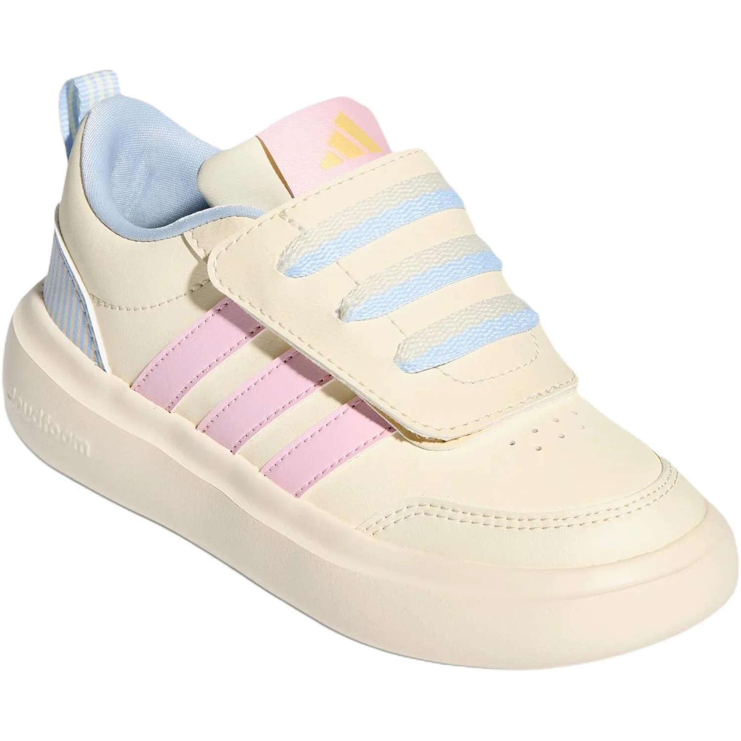 Adidas Повседневные низкие кроссовки для детей beige с противоскользящей, износостойкой, амортизирующей и термостойкой подошвой — фото 4