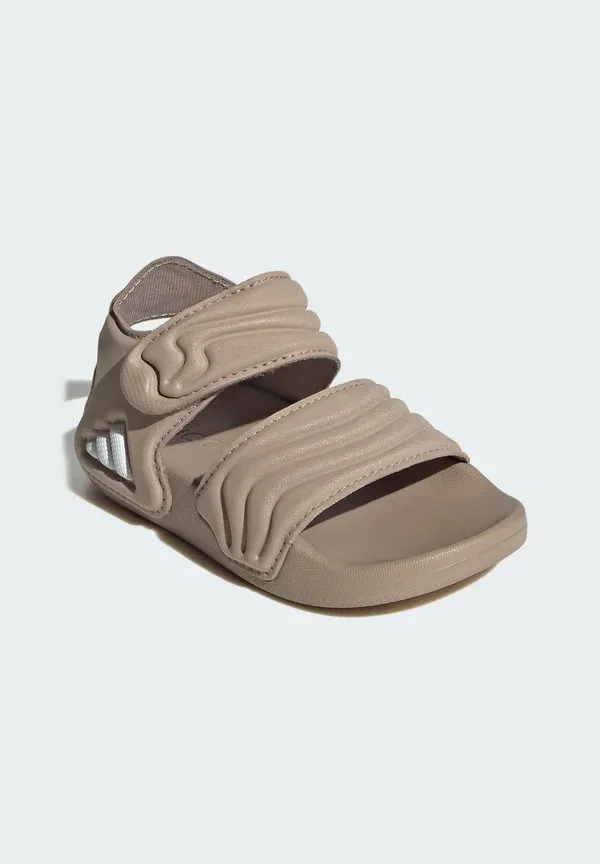 Сандалии детские Adidas Sportswear Adilette sandal 2 infant walking sandals, цвет хаки/белый/хаки — фото 2