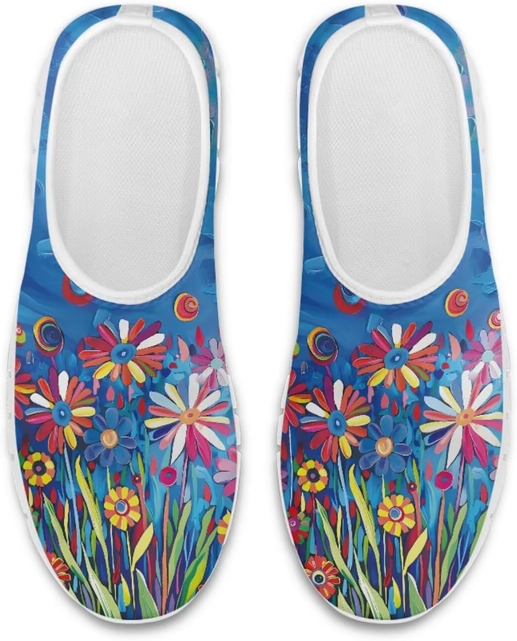 

Кроссовки Chaqlin Flat Low с цветочным принтом, без шнурков, лоферы для женщин и мужчин, арт-мода, повседневные, для работы, прогулок, тенниса, Hippie Floral