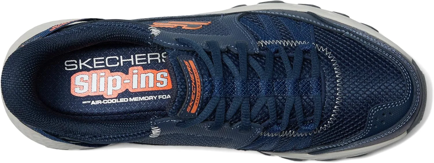 Мужские кроссовки Skechers Dynamite в магазине Escapar Hands Free Slip-in Shoes, темно-синий/оранжевый — фото 3