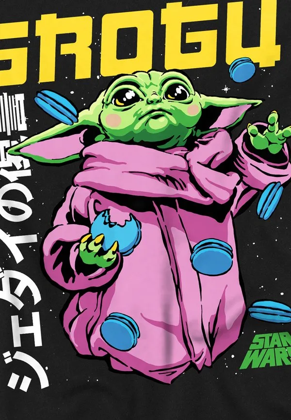 Футболка с изображением неоновых макарон из сериала «мандалорец» Star Wars, Black — фото 3
