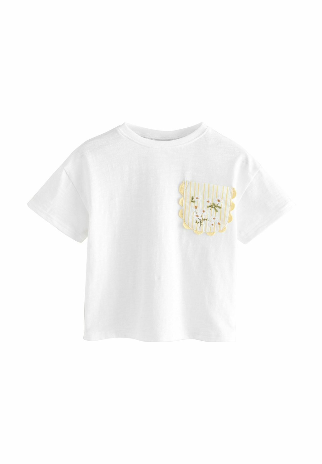 

Футболка с принтом SHORT SLEEVE EMBROIDERED POCKET Next, белый