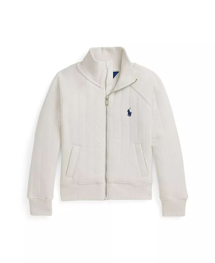 

Стеганая жаккардовая куртка для малышей и маленьких девочек Polo Ralph Lauren, белый