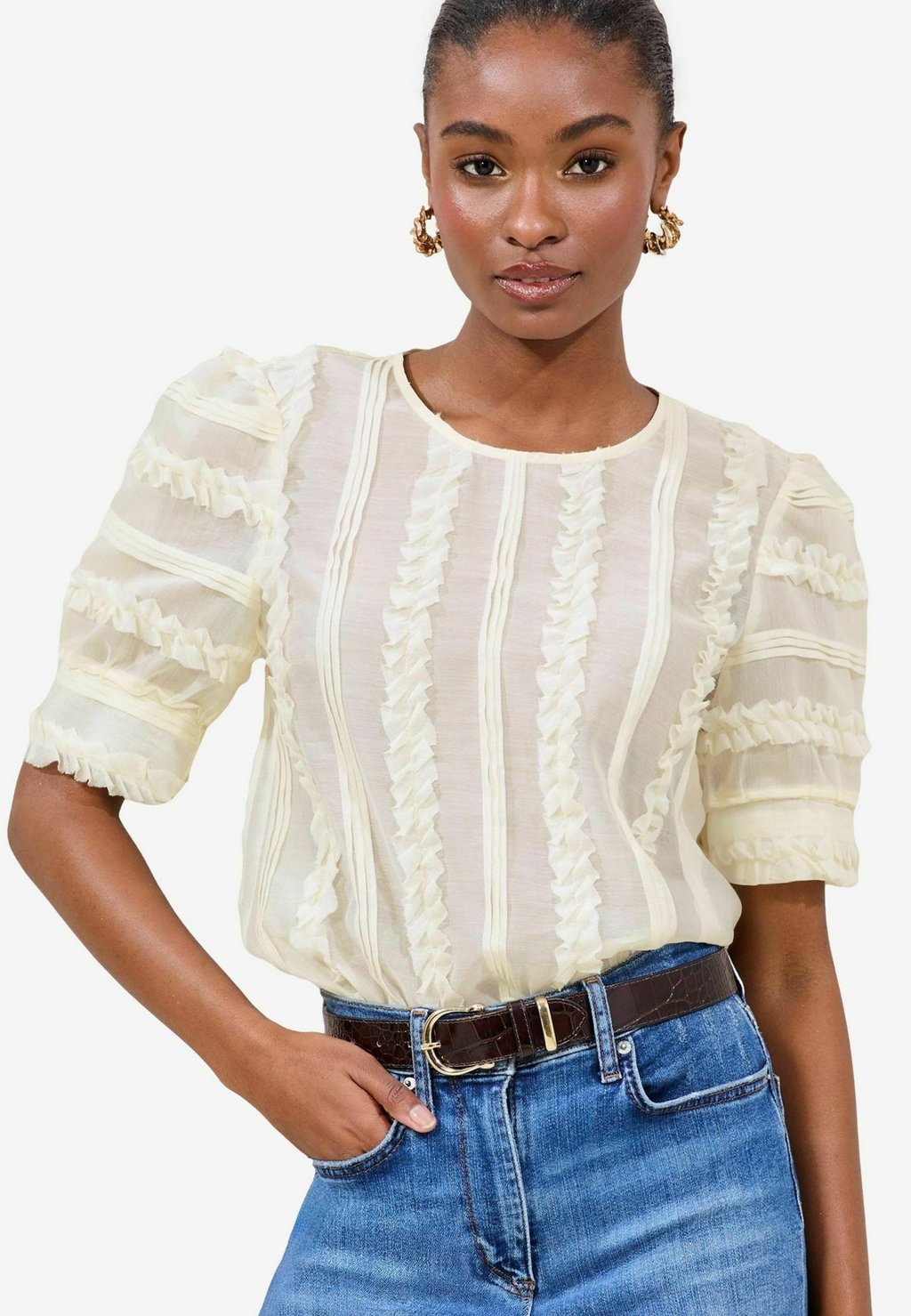 

Блуза REGULAR FIT - PUFF SLEEVE DETAIL Lipsy, бежевый