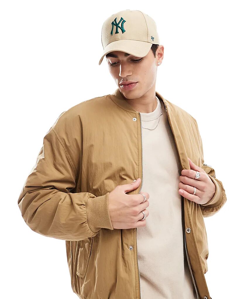 

Куртка-бомбер oversize в коричневом цвете ASOS DESIGN