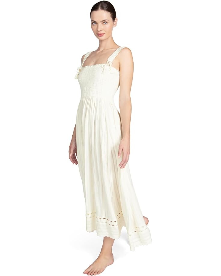 

Платье Robin Piccone Jo Smocked Long, экрю