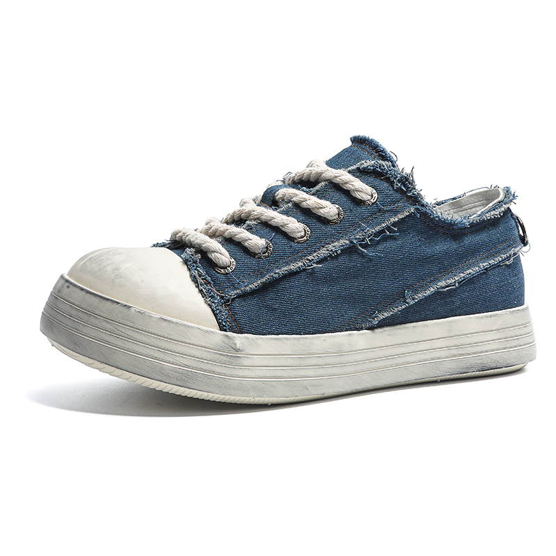 

VAEL Скользоустойчивые износостойкие легкие низкие кеды из денима унисекс Denim Blue, цвет Denim Blue