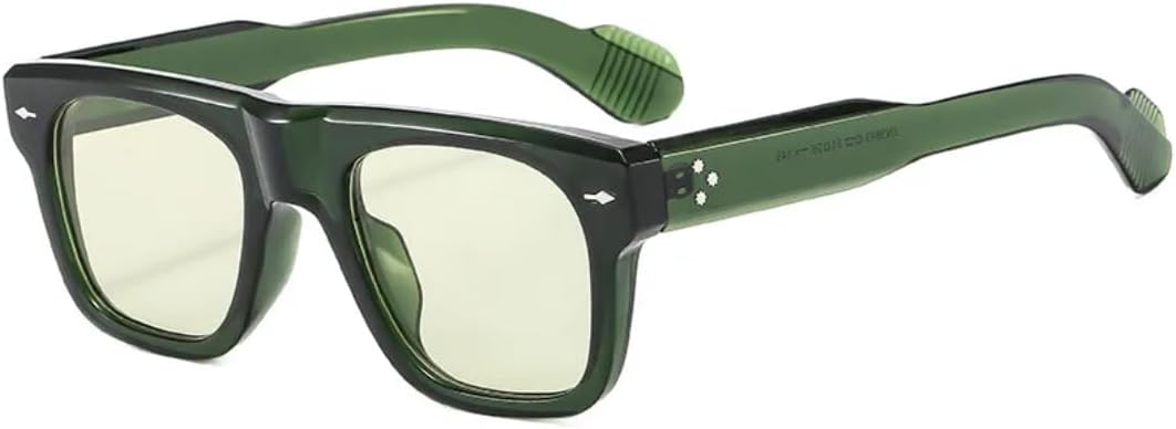 

Солнцезащитные очки с защитой UV400 | Прозрачные линзы Ocean Lens Rivets Punk | для женщин и мужчин, для занятий спортом на открытом воздухе и вождения DSVIGF, Green Green