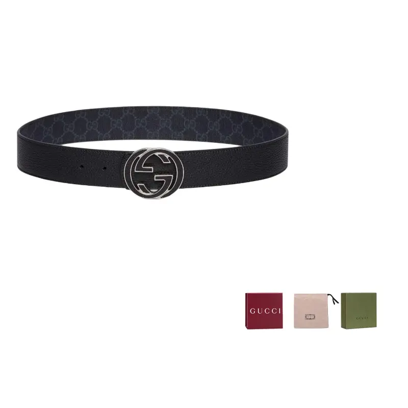 

GUCCI Реверсивный ремень со стыковочной пряжкой G, Black