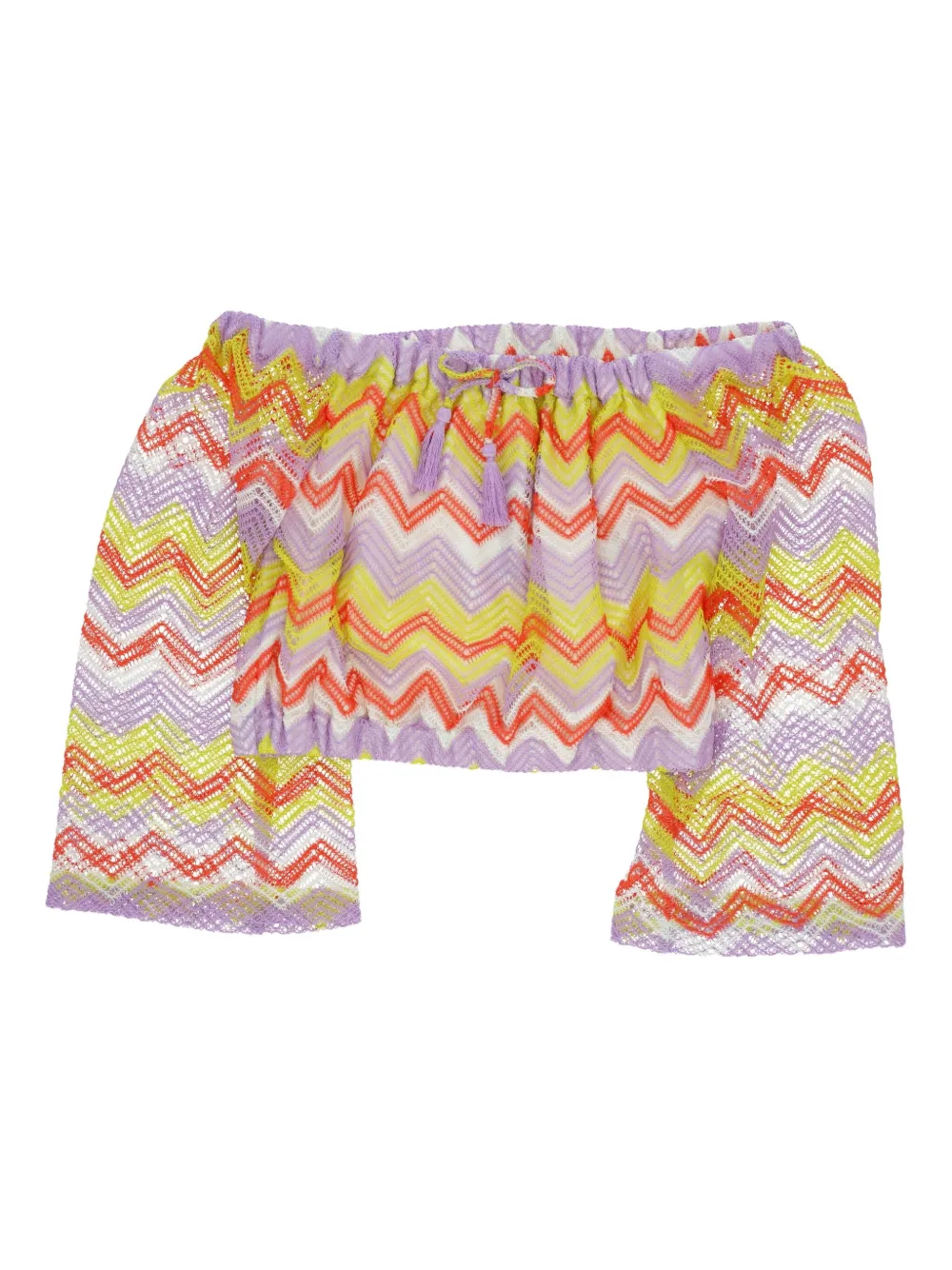 

Блузка с узором зигзаг TWINSET Kids, оранжевый