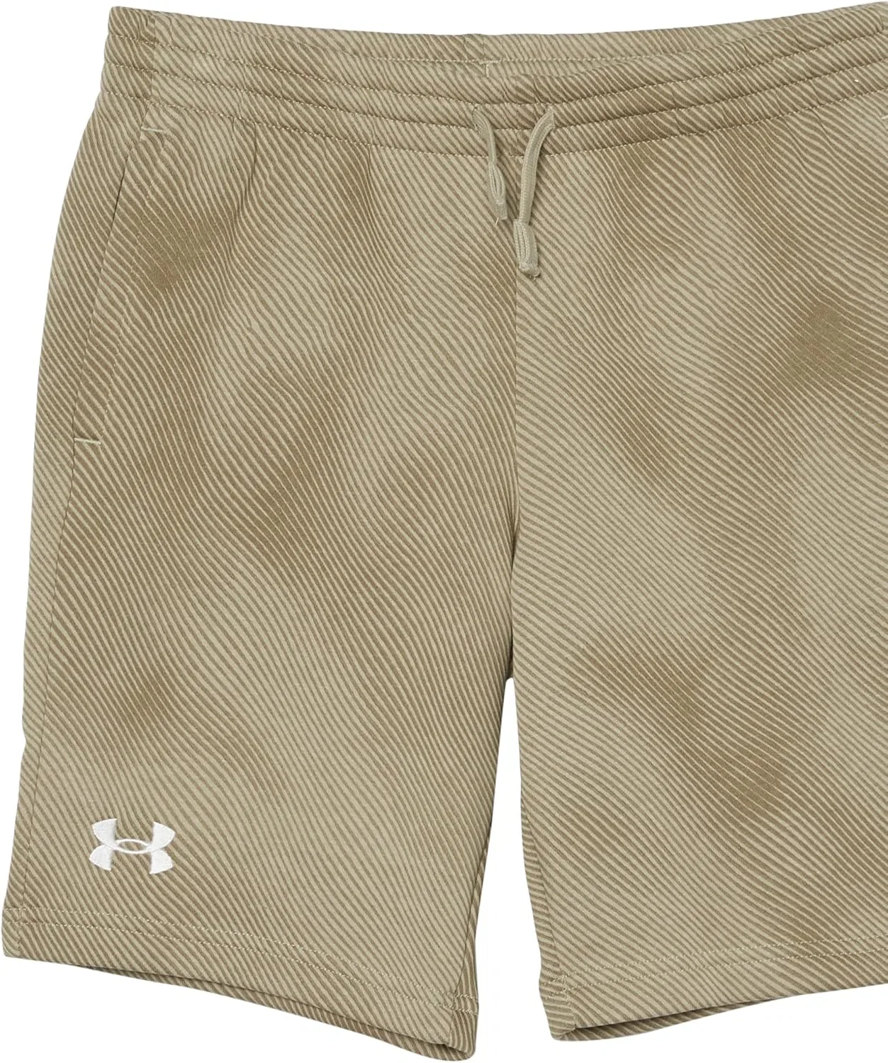Детские флисовые шорты Under Armour Rival с принтом, (299) City Khaki//White — фото 2