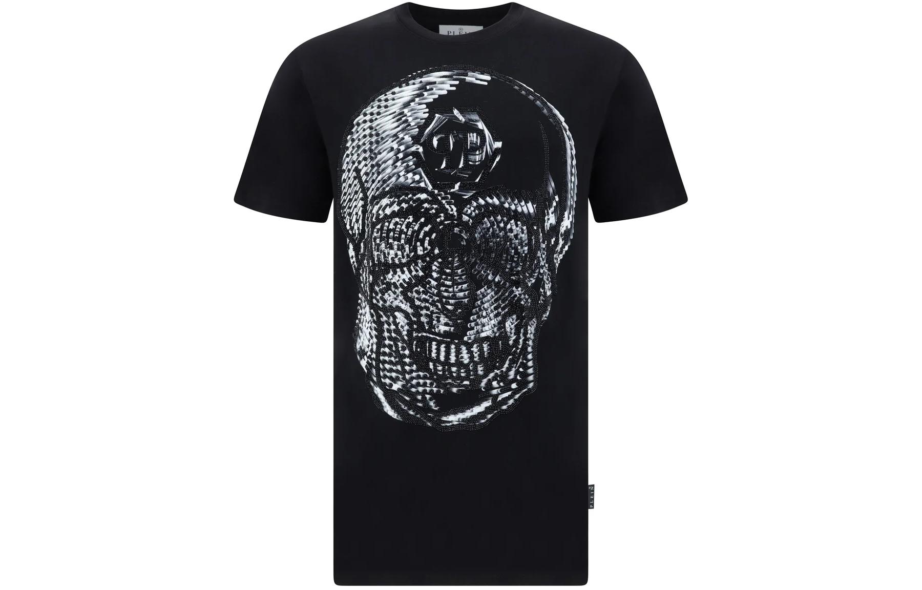 

Футболка с круглым вырезом и принтом черепа PHILIPP PLEIN, черный