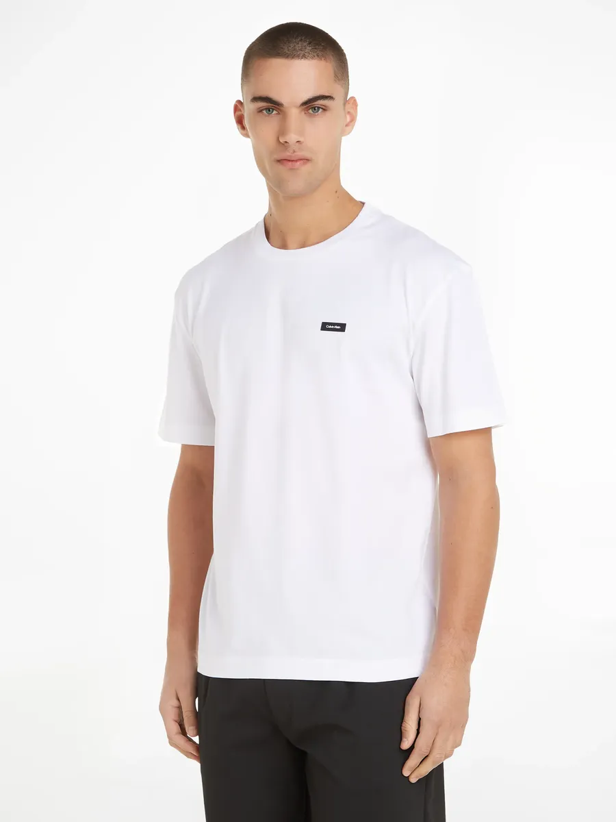 

Футболка Calvin Klein "COTTON COMFORT FIT T-SHIRT" с надписью-логотипом, белый