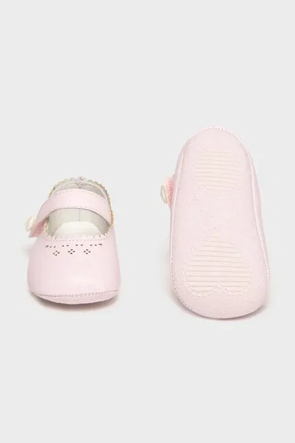 Ботинки детские из эко-кожи Mayoral Newborn, розовый — фото 3